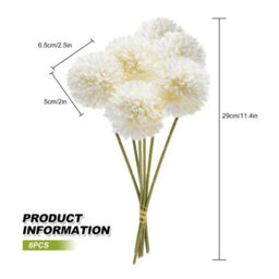 6 Pack Artificial Flowers - Wedding Decoration, Rjyu - 061 - thumbnail 2