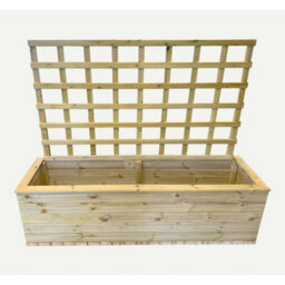 Churnet Valley Garden Furniture Ltd Multi Pack Of 2 - Deluxe Extra Large Trough With Trellis - Timber - L58 X W183 X H52 Cm - Partially Assembled - thumbnail 1