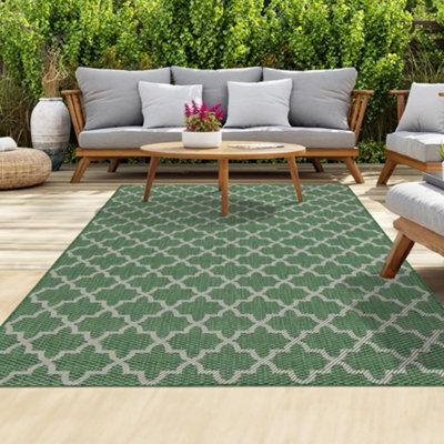 Homeart Outdoor Rugs Easy Cleaning Area Rugs For Balcony,garden,picnic,uv Weather Resistant Green Cream Classic, 160 X 230 Cm - image 1