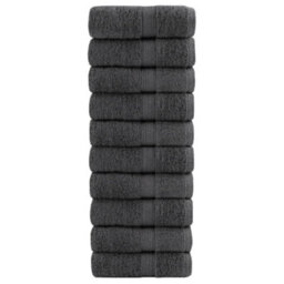 Berkfield Premium Guest Towels Solund 10Pcs Anthracite 30X50Cm 600Gsm - thumbnail 1