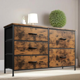 Pirlo Plush Bedroom Dresser With 5 Fabric Storage Drawers - thumbnail 2
