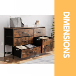 Pirlo Plush Bedroom Dresser With 5 Fabric Storage Drawers - thumbnail 4