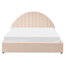Beliani Ottoman Bed Chadenet Boucle Light Beige 160 X 200 Cm (Eu King Size) - thumbnail 7