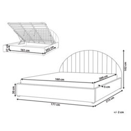 Beliani Ottoman Bed Chadenet Boucle Light Beige 160 X 200 Cm (Eu King Size) - thumbnail 3