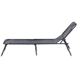 Beliani Sun Lounger Ambato Reclining Metal Black - thumbnail 5