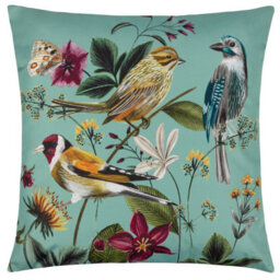 Wylder Nature Midnight Garden Birds Uv & Water Resistant Outdoor Polyester Filled Cushion - thumbnail 1