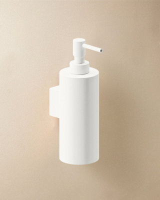 Cosmic Wall Mounted Soap Dispenser, 240Ml Capacity, Brushed White, Anti-Corrosion, Architect S+ Collection - image 1