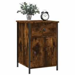 Berkfield Bedside Cabinets 2 Pcs Smoked Oak 40X42X60 Cm Engineered Wood - thumbnail 3