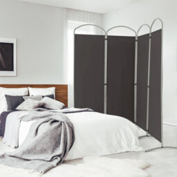 Gainoom 4 Panel Grey Room Divider 188Cm Folding Privacy Screen Portable Freestanding Divider - thumbnail 8