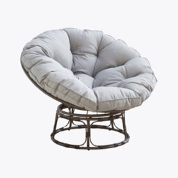 Home Detail Monica Garden Papasan Moon Chair, Grey - thumbnail 2