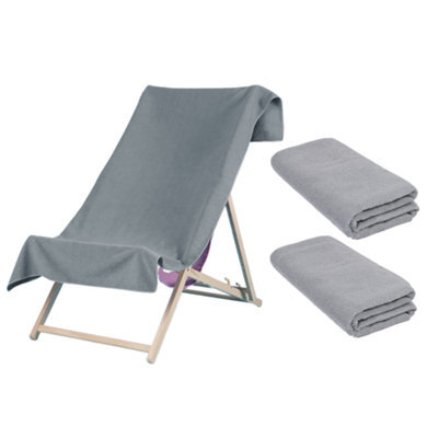 OHS 2 X Plain Microfiber Quick Dry Bath Beach Towel - image 1