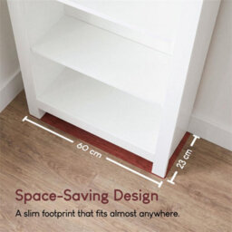 3Tier  White Wooden Bookcase Shelf Shelving Tall Display Storage Wood Unit Stand - thumbnail 4