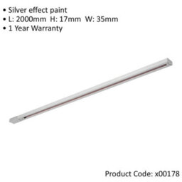2M Commercial Lighting Display Track - Live & Dead Ends - Silver - Single Circuit - thumbnail 2