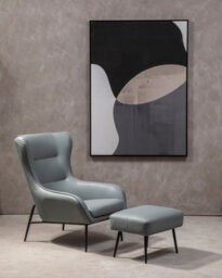 Orsina Grey Armchair And Footstool - thumbnail 2
