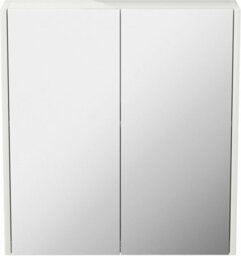 Affine Bathroom Mirror Cabinet 2 Door Storage Cupboard Modern Wall Mounted White 600mm - thumbnail 8