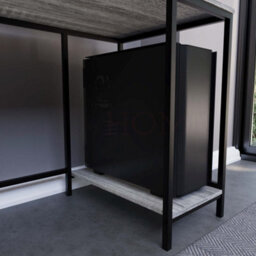Lassic Vida Designs Brooklyn Grey Desk With 2 Shelves Sturdy Computer Office Desk - thumbnail 6