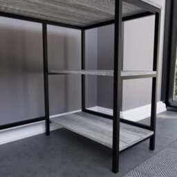 Lassic Vida Designs Brooklyn Grey Desk With 2 Shelves Sturdy Computer Office Desk - thumbnail 7