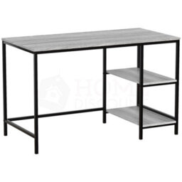 Lassic Vida Designs Brooklyn Grey Desk With 2 Shelves Sturdy Computer Office Desk - thumbnail 8