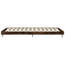 Berkfield Bed Frame Smoked Oak 100X200 Cm Engineered Wood - thumbnail 7