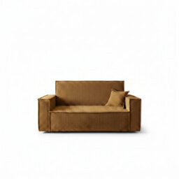 Sofa Bed Sleeping Function Viva Star Ii Mustard Poso Fabric Storage 2 Seater Modern Living Room - thumbnail 2