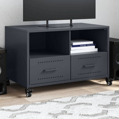 Berkfield Tv Cabinet Anthracite 68X39X43.5 Cm Steel - image 1
