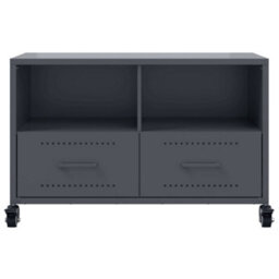 Berkfield Tv Cabinet Anthracite 68X39X43.5 Cm Steel - thumbnail 6