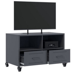 Berkfield Tv Cabinet Anthracite 68X39X43.5 Cm Steel - thumbnail 5