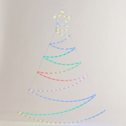 Xmas Haus Pre-Lit Rgb Flat Christmas Tree Silhouette Plastic Frame, App Or Handheld Remote Controlled 1.3M - thumbnail 8