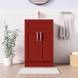 Belofay 500mm Bathroom Vanity Units With Basin With White Ceramic Bathroom Sink Soft Close Hinges & 1 Tap Hole(Crawley Terracotta) - thumbnail 6
