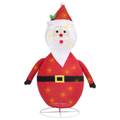 Berkfield Durable Decorative Christmas Santa Claus Figure Led Luxury Fabric 90Cm - image 1