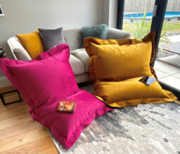 Beautiful Beanbags Xl Beautiful Velvet Beanbags Multi Position Bean Bag Plush Beanbag Ready Filled - Magenta
