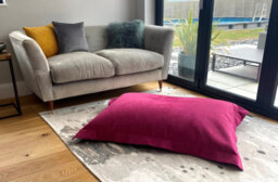 Beautiful Beanbags Xl Beautiful Velvet Beanbags Multi Position Bean Bag Plush Beanbag Ready Filled - Magenta - thumbnail 3