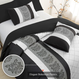 Lazzaro Double Duvet Set Brushed Microfiber Double Duvet Cover 3 Pcs Bedding Sets With Zipper Closure - thumbnail 5