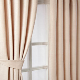 "Homescapes Natural Chenille Pencil Pleat Lined Curtains Pair, 66 X 72""" - thumbnail 4