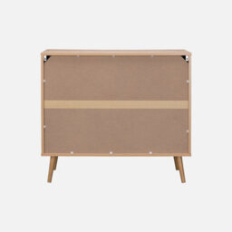 Sweeek - 3-Drawer Chest With Wood And Rounded Cane Rattan Natural 90X39X79 Cm - Eva - thumbnail 5