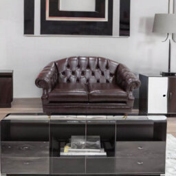 Chesterfield 2 Seater Old English Dark Brown Leather Sofa Settee Bespoke In Victoria Style - thumbnail 4