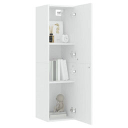 Berkfield Sturdy Tv Cabinet White 30.5X30X110 Cm Engineered Wood - thumbnail 8