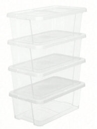 LEDREM Shoe Boxes Storage Boxes For Shoes Shoe Storage Box Transparent With Plastic Lid For Shoes Up To Size 41 - thumbnail 8