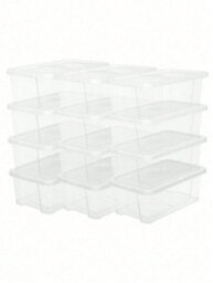 LEDREM Shoe Boxes Storage Boxes For Shoes Shoe Storage Box Transparent With Plastic Lid For Shoes Up To Size 41 - thumbnail 9