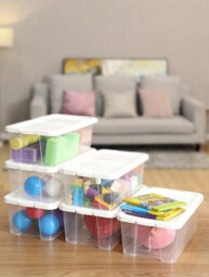LEDREM Shoe Boxes Storage Boxes For Shoes Shoe Storage Box Transparent With Plastic Lid For Shoes Up To Size 41 - thumbnail 4
