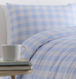 Portfolio Home Gingham Pink Duvet Cover Set, Size Super King - thumbnail 3
