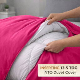 Ameha Duvet 13.5 Tog With Pink Duvet Cover & Matching Pillowcases, Breathable, Bedding Set, Single 135X200Cm - thumbnail 3