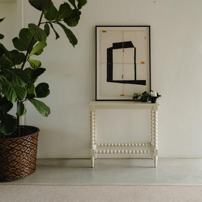 Statement Furniture Cromwell Bobbin Design Console Table In Linen Cream - Small - image 1
