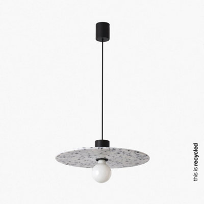 Luminosa Lighting Luminosa Confetti 400 Dome Pendant Lamp Recycled Marmoreal Diameter 45Cm - image 1