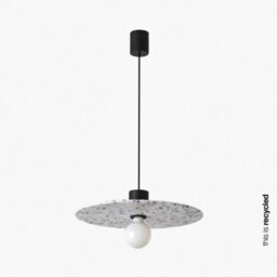 Luminosa Lighting Luminosa Confetti 400 Dome Pendant Lamp Recycled Marmoreal Diameter 45Cm - thumbnail 1