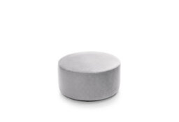 Abakus Direct Chicago Velvet Quilted Swivel Footstool In Light Grey - thumbnail 2