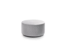Abakus Direct Chicago Velvet Quilted Swivel Footstool In Light Grey - thumbnail 1