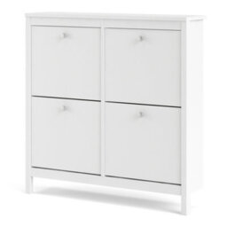 Furniture To Go Madrid Shoe Cabinet 4 Compartments In White - thumbnail 3