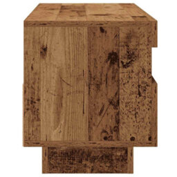 Berkfield Modern Tv Cabinet With Led Lights Old Wood 100X35X40 Cm Engineered Wood - thumbnail 8