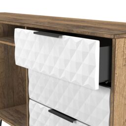 Anzio Ready Assembled Matt Vintage Oak Effect 6 Drawer Sideboard (H)742mm (W)1537mm (D)397mm - thumbnail 5
